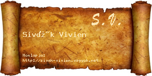 Sivák Vivien névjegykártya