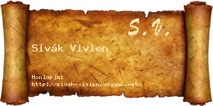 Sivák Vivien névjegykártya