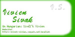 vivien sivak business card